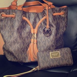 Michael Kors Gathered Bag + Wristlet